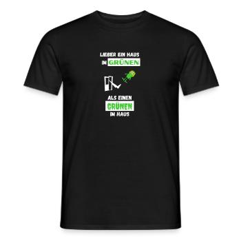 GRÜNE RAUS AUS MEINEM HAUS – ANTI-GRÜNEN-T-SHIRT - Männer T-Shirt - Schwarz - Vorne - AI Model Male 178 light (178cm)