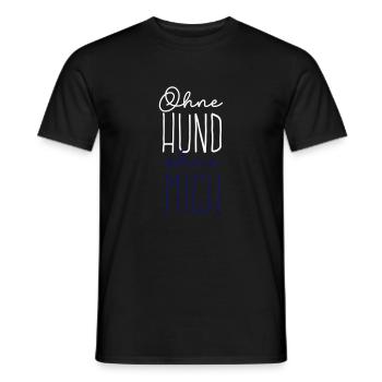 Ohne Hund ohne mich - 2C Farbwechsel - Männer T-Shirt - Schwarz - Vorne - AI Model Male 178 light (178cm)