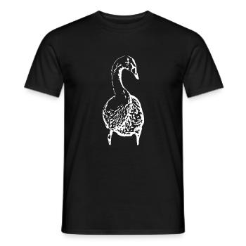 Schwan weiß Ente Vogel Gans - Männer T-Shirt - Schwarz - Vorne - AI Model Male 178 light (178cm)
