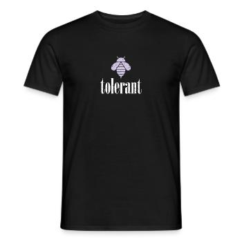 Abeille pastel violette Abeille tolérante Soyez tolérante - T-shirt homme - noir - Devant - AI Model Male 178 light (178cm)
