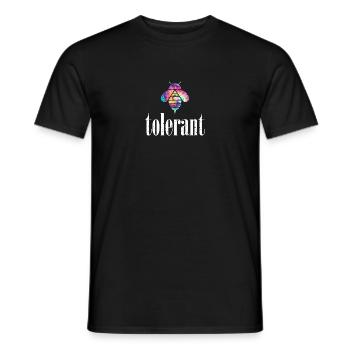 Tie Dye Bee Tolerant Biene Be Tolerant - T-shirt homme - noir - Devant - AI Model Male 178 light (178cm)