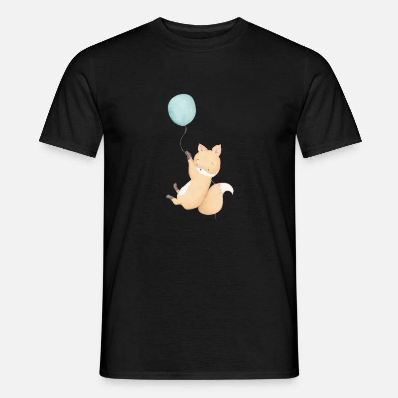 Fuchs - Männer T-Shirt - Schwarz