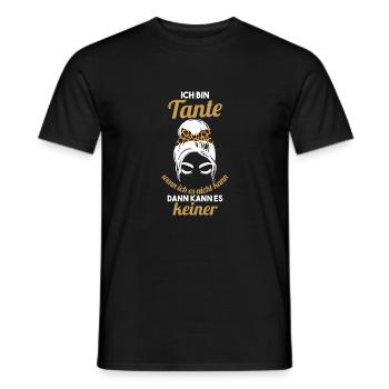 Tante Patentante Tanten - Männer T-Shirt - Schwarz - Vorne - AI Model Male 178 light (178cm)