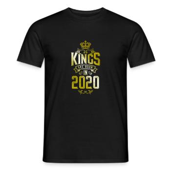 kings are born 2020 - Men's T-Shirt - black - Front - AI Model Male 178 light (178cm)