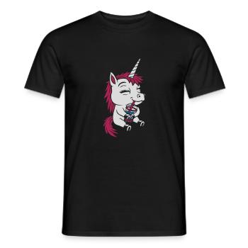 Getränk Boba Tee Einhorn - Männer T-Shirt - Schwarz - Vorne - AI Model Male 178 light (178cm)
