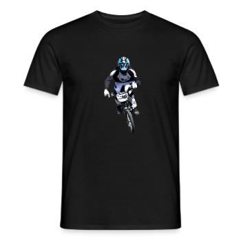 BMX Race Racing MTB Motocross - Männer T-Shirt - Schwarz - Vorne - AI Model Male 178 light (178cm)