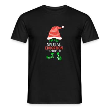 Je suis l’éducateur spécialisé Eleven Christmas - T-shirt homme - noir - Devant - AI Model Male 178 light (178cm)