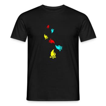 Campfire symbol - Men's T-Shirt - black - Front - AI Model Male 178 light (178cm)