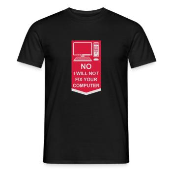Ne pas réparer votre ordinateur - T-shirt homme - noir - Devant - AI Model Male 178 light (178cm)