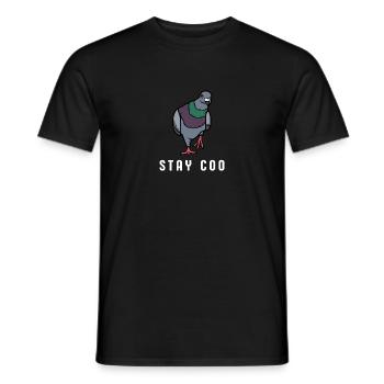 Stay Coo Bird | Funny Cool Pigeon Birding - Männer T-Shirt - Schwarz - Vorne - AI Model Male 178 light (178cm)