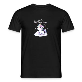 Jeden Tag funkeln Einhorn Magie Inspiration - Männer T-Shirt - Schwarz - Vorne - AI Model Male 178 light (178cm)