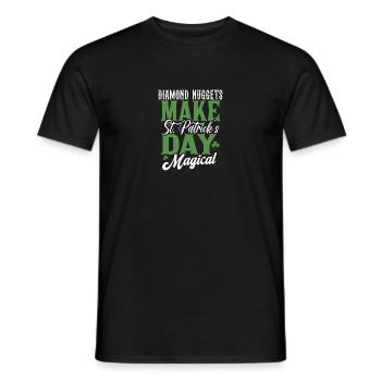 Diamant-Nuggets machen den St. Patricks Day magisch - Männer T-Shirt - Schwarz - Vorne - AI Model Male 178 light (178cm)
