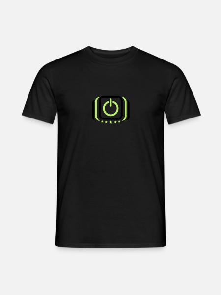 Alimentation sur off sur interrupteur - T-shirt homme - noir