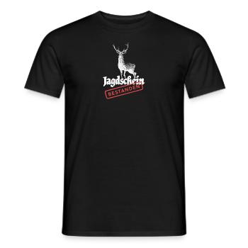Jagdschein bestanden! - Männer T-Shirt - Schwarz - Vorne - AI Model Male 178 light (178cm)