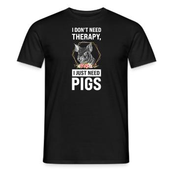 Schweine Schweinefarm Geschenk - Männer T-Shirt - Schwarz - Vorne - AI Model Male 178 light (178cm)