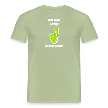 grüner daumen - Männer T-Shirt - Sage - Vorne - AI Model Male 178 light (178cm)