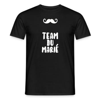 Team du marié - T-shirt homme - noir - Devant - AI Model Male 178 light (178cm)