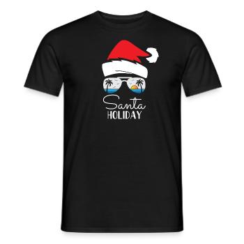 Drôle de vacances du Père Noël Joyeux Noël - T-shirt homme - noir - Devant - AI Model Male 178 light (178cm)