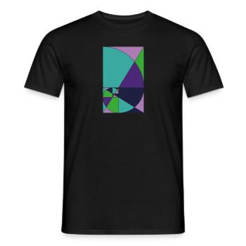 Spiral Geometry Gift Fibonacci Follow Math - Men's T-Shirt - black - Front - AI Model Male 178 light (178cm)