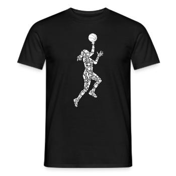 Basketballerin Symbole Mädchen Basketball - Männer T-Shirt - Schwarz - Vorne - AI Model Male 178 light (178cm)