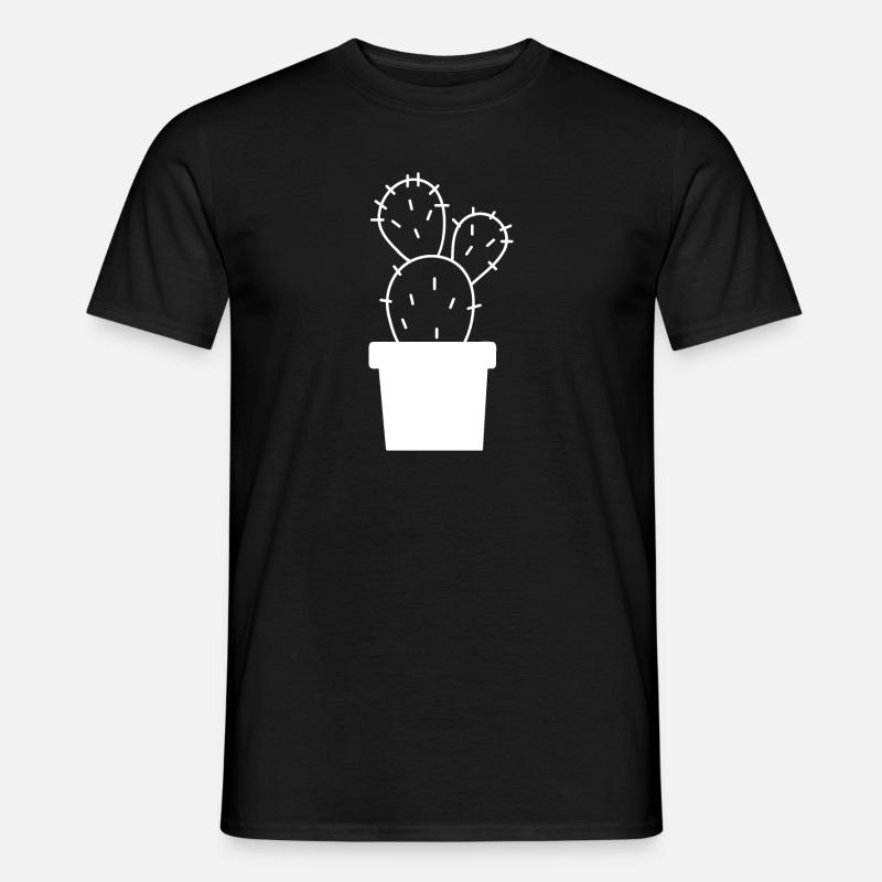 Kaktus - Männer T-Shirt - Schwarz