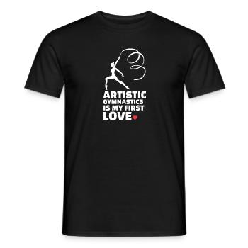 Ich Liebe Kunstturnen Stilvolles Künstlerisches - Männer T-Shirt - Schwarz - Vorne - AI Model Male 178 light (178cm)