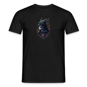 Rabbit Hunter - Men's T-Shirt - black - Front - AI Model Male 178 light (178cm)