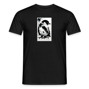 Défilé des pingouins - T-shirt homme - noir - Devant - AI Model Male 178 light (178cm)