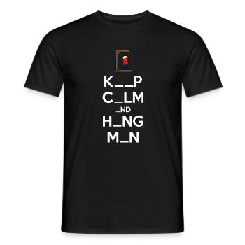 Keep Calm and Hangman - Men's T-Shirt - black - Front - AI Model Male 178 light (178cm)