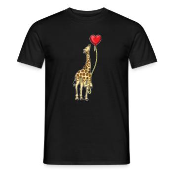 Giraffe Balloon - Men's T-Shirt - black - Front - AI Model Male 178 light (178cm)