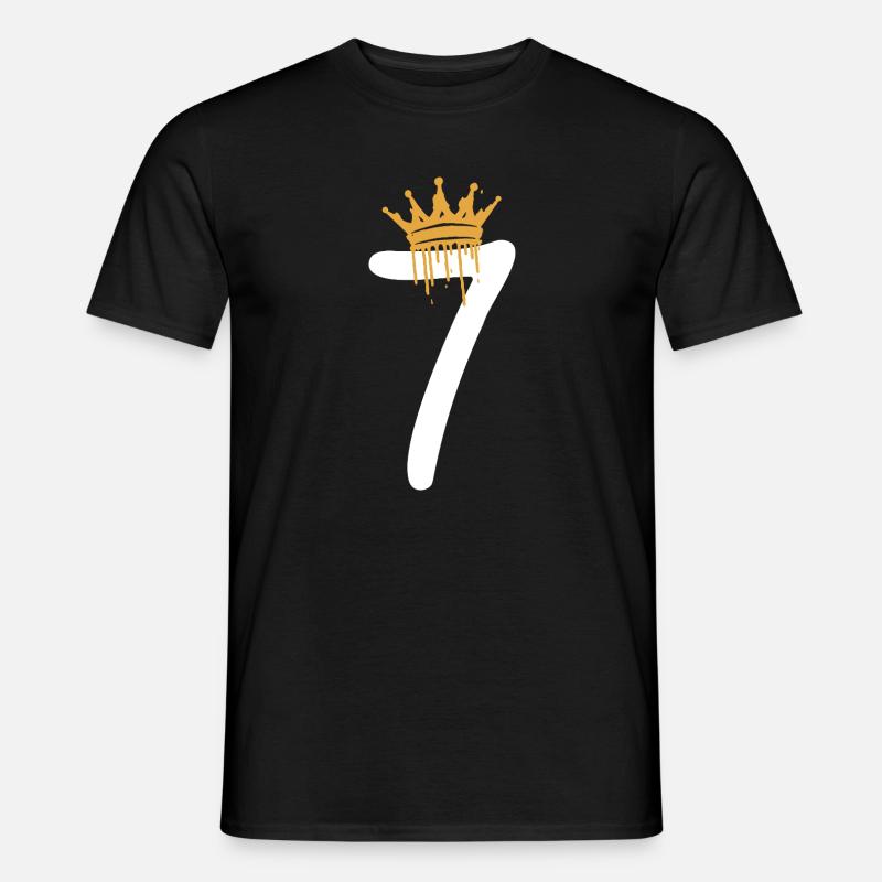 7 - Männer T-Shirt - Schwarz