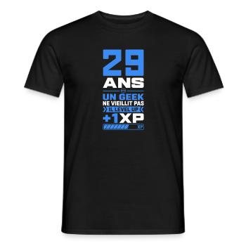 29 Ans Humour Geek 29 Ans Anniversaire Gamer - T-shirt homme - noir - Devant - AI Model Male 178 light (178cm)