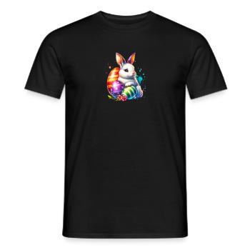 Oeufs de lapin Pâques - T-shirt homme - noir - Devant - AI Model Male 178 light (178cm)