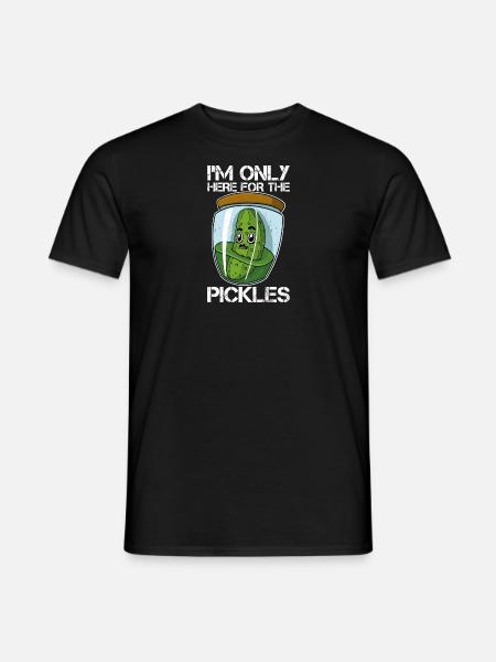 pickling cucumbers saying eating vegetables - Men's T-Shirt - black