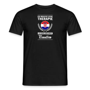 Fahne Landesfarben Kroatien Balkan Spruch - Männer T-Shirt - Schwarz - Vorne - AI Model Male 178 light (178cm)