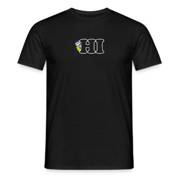 Blue Hi Bird Biologist Ornithologist Animal - Men's T-Shirt - black - Front - AI Model Male 178 light (178cm)