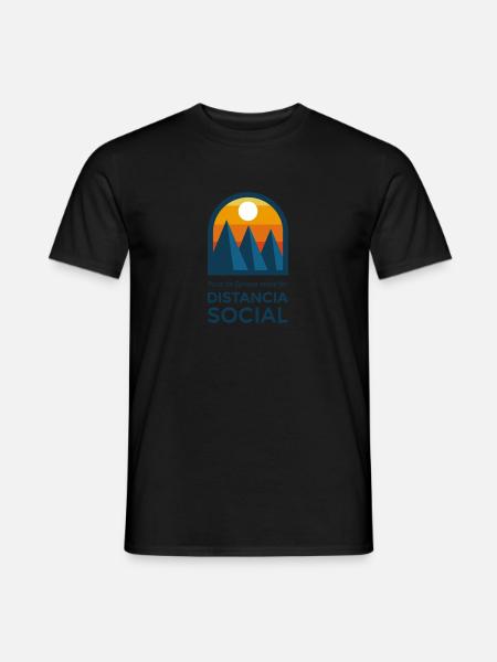 Distancia social - Mænd T-shirt - sort