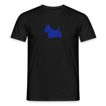 Scottish terrier silhouette - T-shirt homme - noir - Devant - AI Model Male 178 light (178cm)