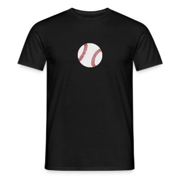 Baseball - Männer T-Shirt - Schwarz - Vorne - AI Model Male 178 light (178cm)