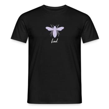 Lila Pastell Bee Kind Biene Be Kind - Männer T-Shirt - Schwarz - Vorne - AI Model Male 178 light (178cm)