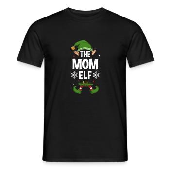 Elfe de cadeau de Noël de famille assorti de groupe - T-shirt homme - noir - Devant - AI Model Male 178 light (178cm)