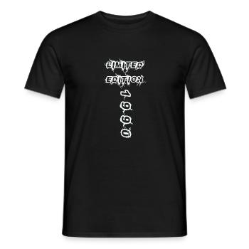 1990 - Männer T-Shirt - Schwarz - Vorne - AI Model Male 178 light (178cm)