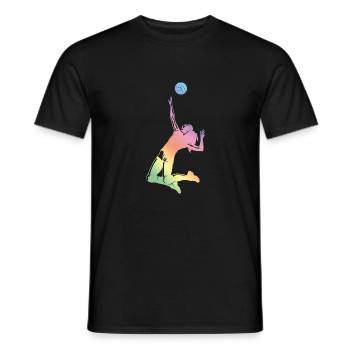 Handball Sport Woman - Men's T-Shirt - black - Front - AI Model Male 178 light (178cm)