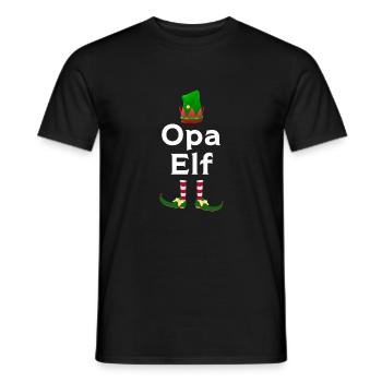 Opa Elf Großvater Geschenk - Männer T-Shirt - Schwarz - Vorne - AI Model Male 178 light (178cm)