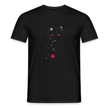 Pluie d'étoiles - T-shirt homme - noir - Devant - AI Model Male 178 light (178cm)