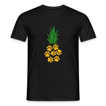 Ananas Pfote - Männer T-Shirt - Schwarz - Vorne - AI Model Male 178 light (178cm)