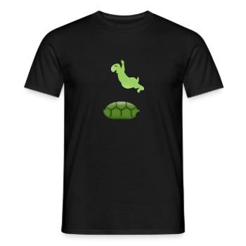 Spring turtle / Springerschildkröte (DDP) - Men's T-Shirt - black - Front - AI Model Male 178 light (178cm)