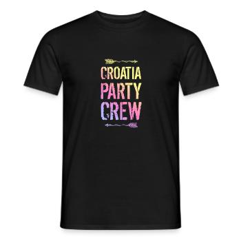 Croatia Party Crew Colorful - Men's T-Shirt - black - Front - AI Model Male 178 light (178cm)