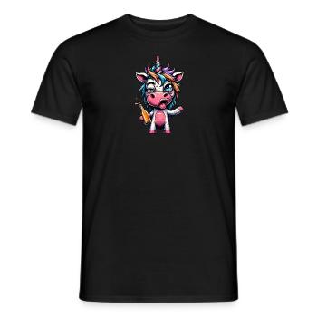 Licorne ivre - T-shirt homme - noir - Devant - AI Model Male 178 light (178cm)