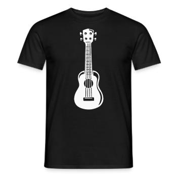 Ukulele Hawaii Guitar Uke Musical Instrument - Men's T-Shirt - black - Front - AI Model Male 178 light (178cm)
